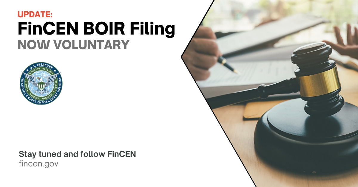 Big News: FinCEN Beneficial Ownership Reporting Requirements (BOIR) Temporarily Suspended!